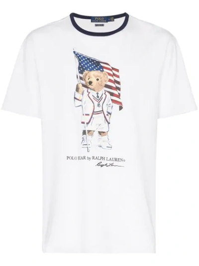 Shop Polo Ralph Lauren Polo Bear Print T-shirt In 001