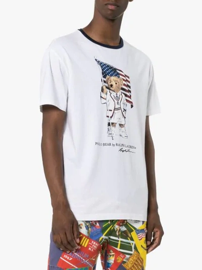 Shop Polo Ralph Lauren Polo Bear Print T-shirt In 001