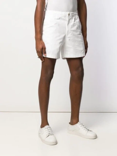Shop Polo Ralph Lauren Elasticated Waistband Shorts In 001 White