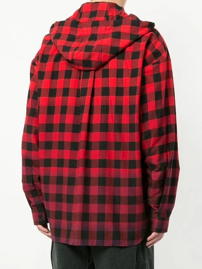 Shop Juunj Embroidered Checked Shirt In Red