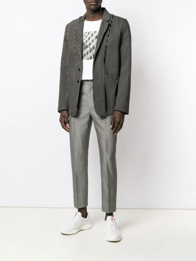 Shop Alexander Mcqueen Straight-leg Tailored Trousers - Grey