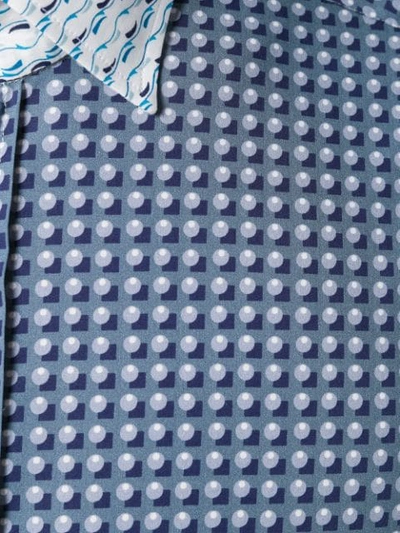 Shop Etro Geometric Print Shirt In Blue