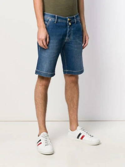 Shop Jacob Cohen Straight-leg Denim Shorts In Blue