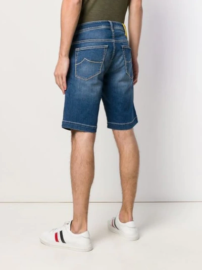 Shop Jacob Cohen Straight-leg Denim Shorts In Blue