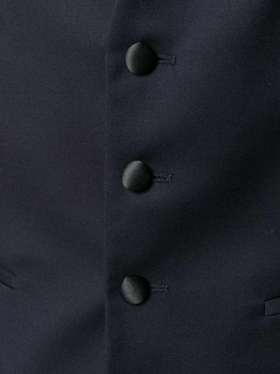 Z ZEGNA FITTED BUTTON WAISTCOAT - 蓝色