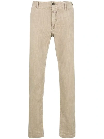 Shop Closed Corduroy Trousers In Neutrals