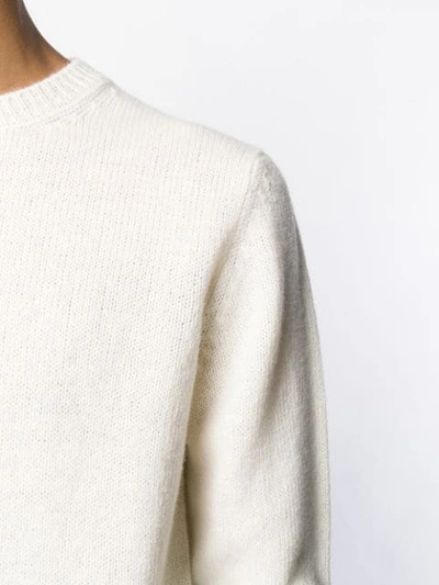 Shop Prada Crew Neck Sweater In White