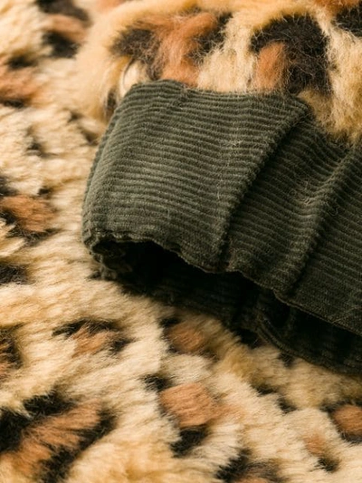 SACAI FUR LEOPARD SHORTS - 棕色