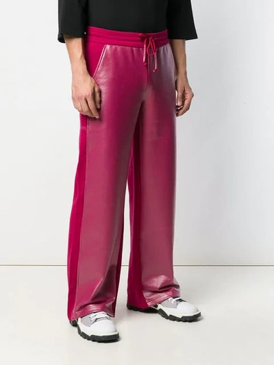 Shop Wwwm Drawstring Wide Leg Trousers In Pink