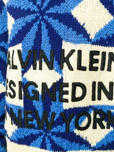 CALVIN KLEIN 205W39NYC 圆领羊毛毛衣 - 蓝色
