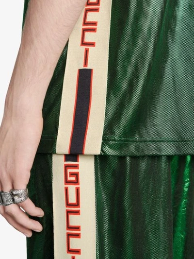 GUCCI LAMINATED JERSEY TANK - 绿色