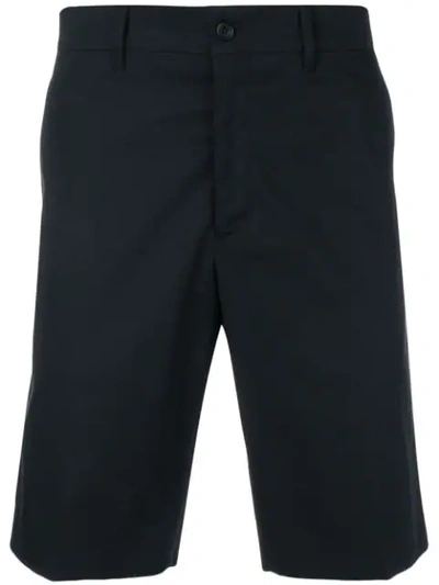 Shop Prada Chino Style Shorts In Black