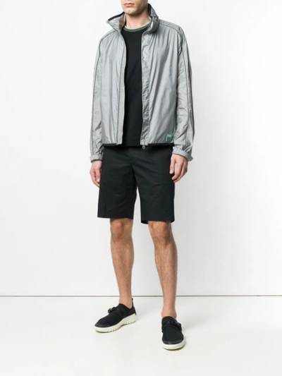 Shop Prada Chino Style Shorts In Black