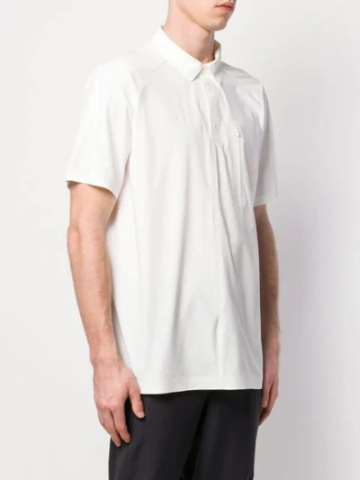 Shop Mammut Delta X Poplin Polo Shirt In White