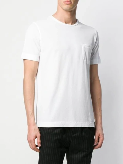 Shop Drumohr Chest Pocket T-shirt In White