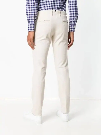 Shop Incotex Slim-fit Chino Trousers In Neutrals