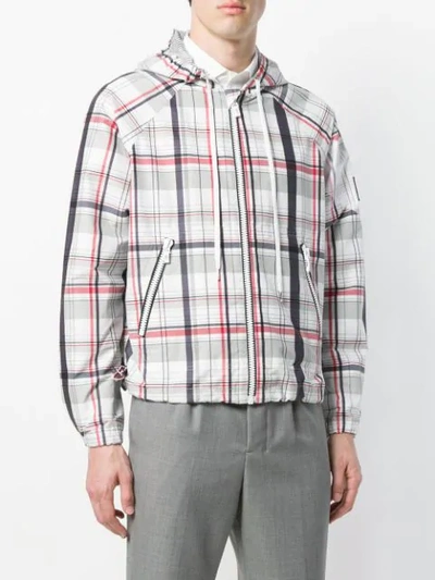 Shop Moncler Checked Printed Lightweight Jacket In Multicolour