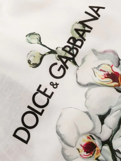 Shop Dolce & Gabbana Orchid-print T-shirt In White