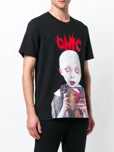 Shop Omc Horror Print T-shirt In Black