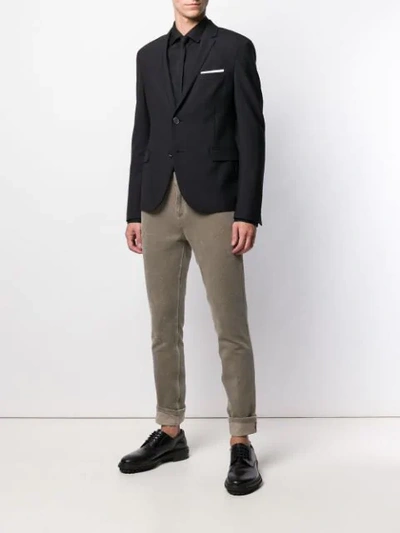 Neil Barrett Formal Shirt With Tie In Black