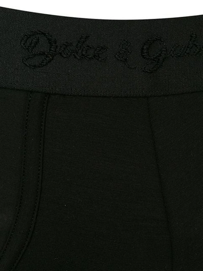 Shop Dolce & Gabbana Logo Embroidered Briefs In Black