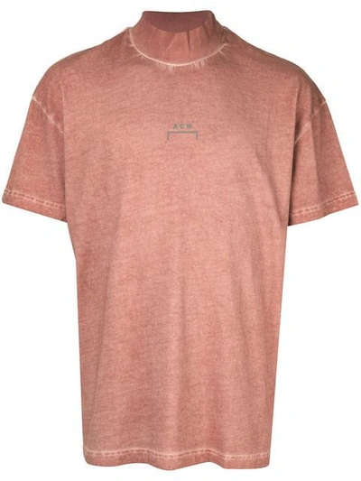 Shop A-cold-wall* Ribbed Neck T-shirt In Pink