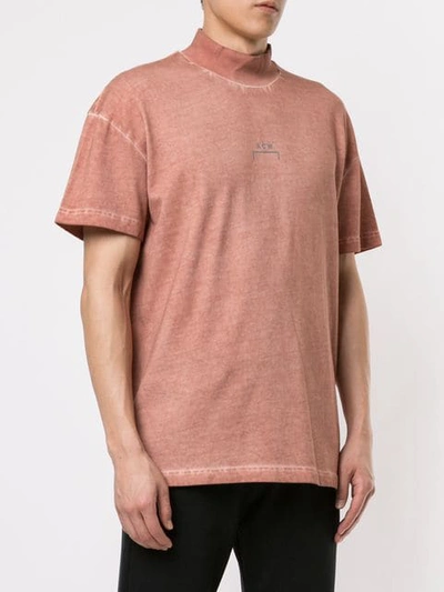 Shop A-cold-wall* Ribbed Neck T-shirt In Pink
