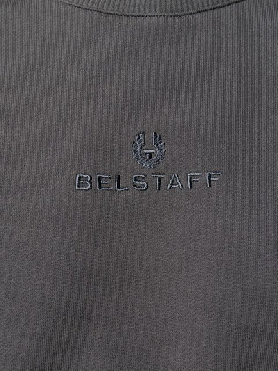 Shop Belstaff Logo Embroidered Sweatshirt In Grey