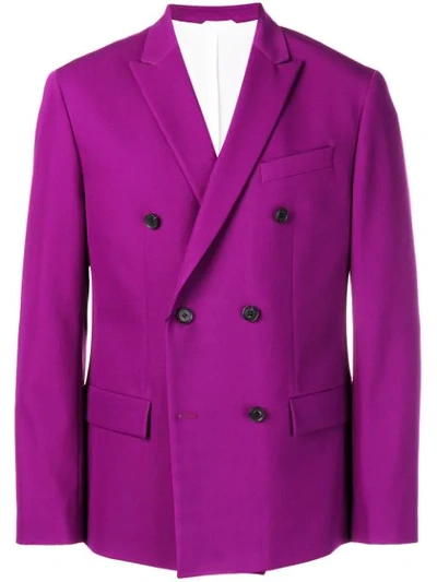 Shop Calvin Klein 205w39nyc Double-breasted Blazer In Purple
