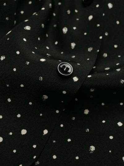 Shop Saint Laurent Polka-dot Shirt In Black