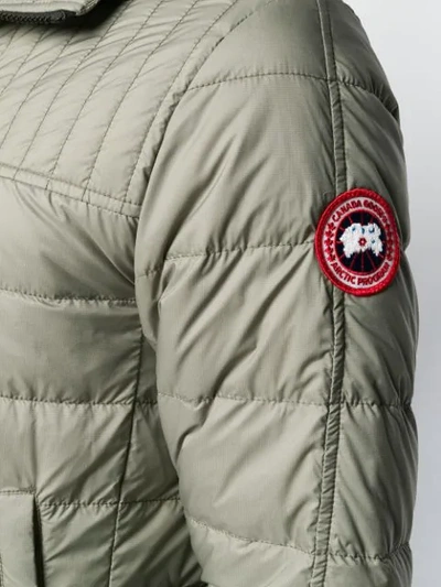 Shop Canada Goose Zipped Padded Jacket In Green