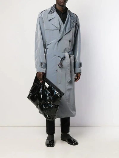 Shop Maison Margiela Combo Tonic Trench Coat In Grey