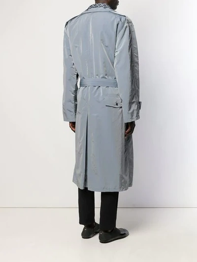 Shop Maison Margiela Combo Tonic Trench Coat In Grey