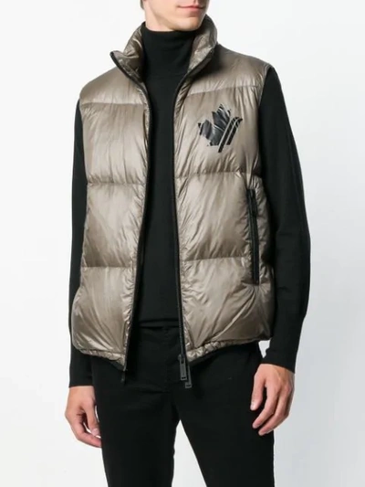 Shop Dsquared2 Puffer Vest In Green