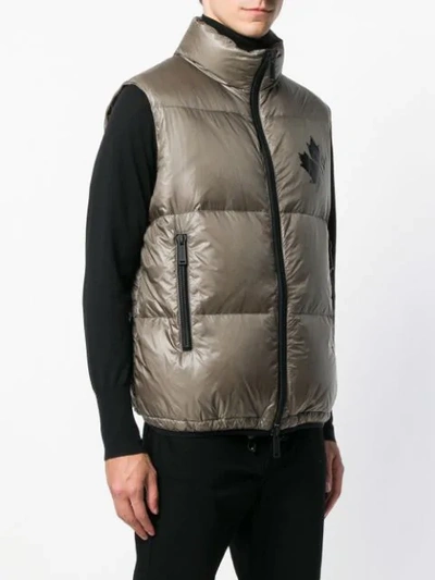 Shop Dsquared2 Puffer Vest In Green