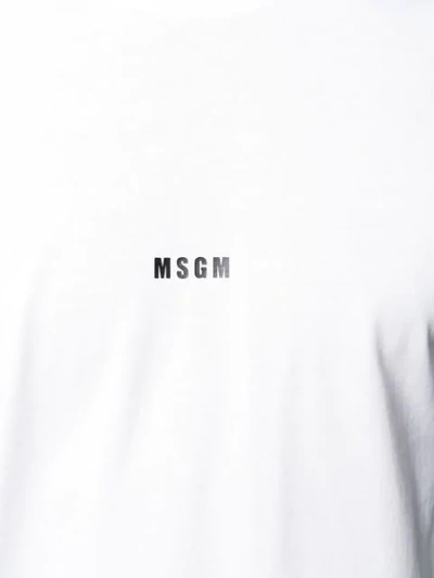 Shop Msgm Long Sleeve T-shirt - White