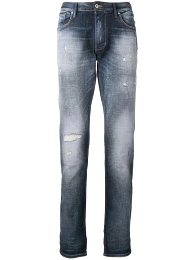 Shop Emporio Armani Regular Bootcut Jeans - Blue