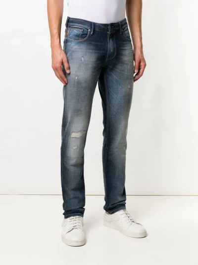 Shop Emporio Armani Regular Bootcut Jeans - Blue