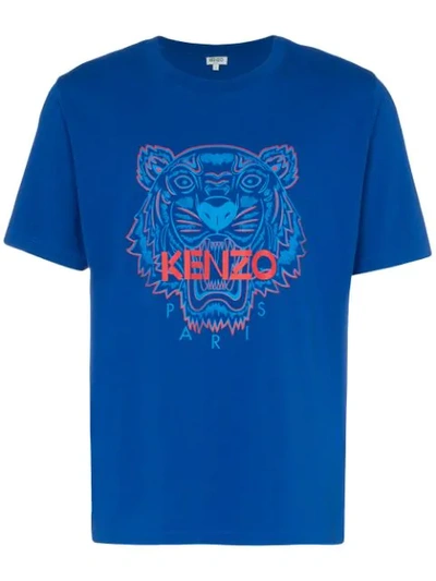 Shop Kenzo Tiger T-shirt - Blue