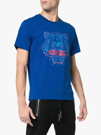 Shop Kenzo Tiger T-shirt - Blue