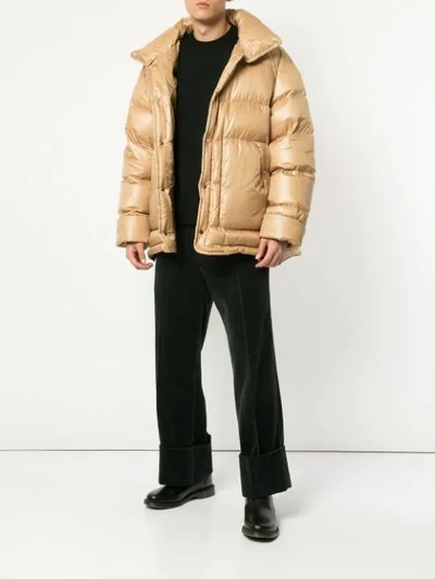 WOOYOUNGMI DOWN-FILLED PUFFER JACKET - 黄色