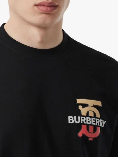 Shop Burberry Monogram Motif T In A1189 Black