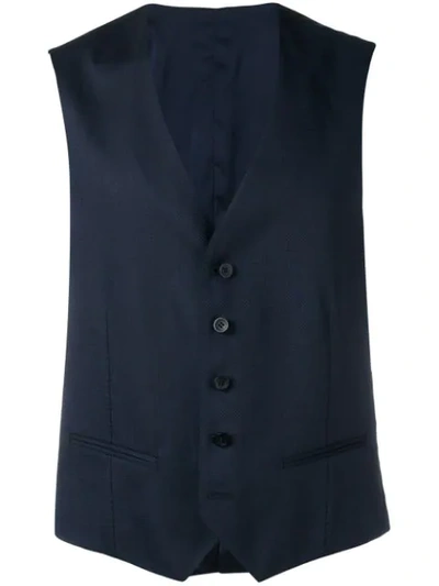 Shop Tonello Tailored Waistcoat In Blue