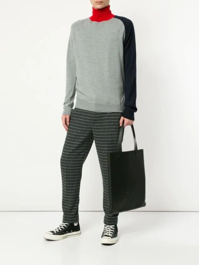 Shop Band Of Outsiders Colourblock Sweater In Grey