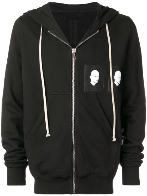 rick owens full zip hoodie