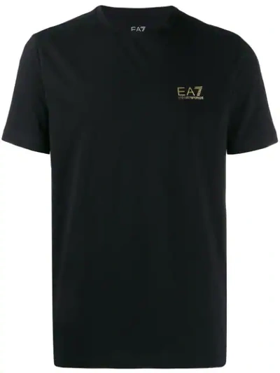 Shop Ea7 Printed Logo T-shirt In Black