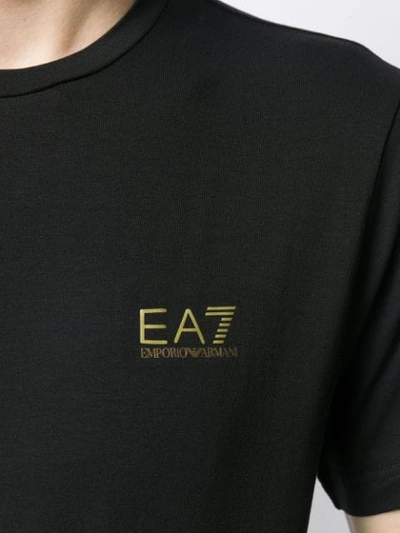Shop Ea7 Printed Logo T-shirt In Black