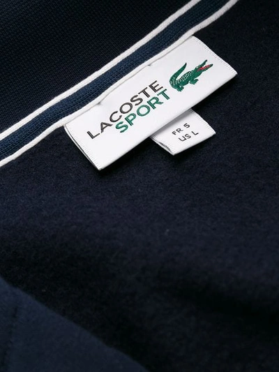 Shop Lacoste Zipped Sweatshirt In Blue