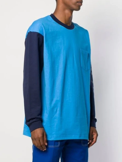 Shop Acne Studios Two-tone T-shirt In Blue