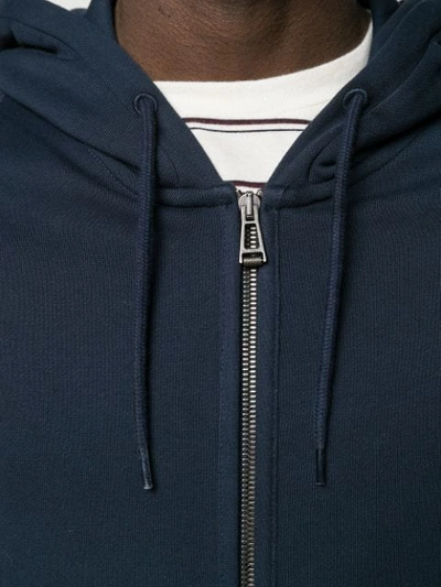 Shop Belstaff Knitted Drawstring Hoodie - Blue